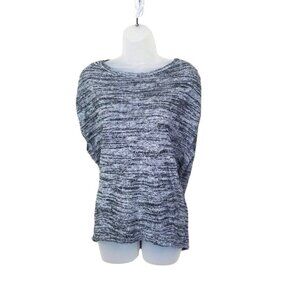 J. JILL PURE Womens Sweater SZ‎ S Top Knit Linen Cotton Blend Gray Soft Beach